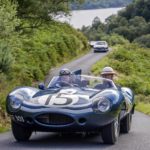 Jaguar D Type in Le Mans Race