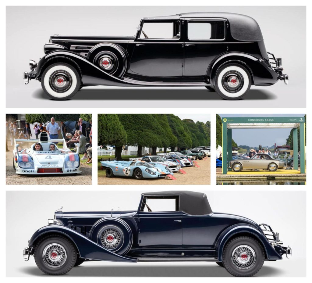 Packards at Concours of Elegance Collage